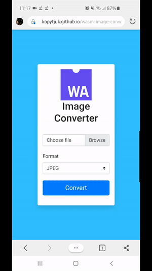 Web assembly image converter | wasm-image-converter